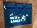 小學(xué)生補習袋手提袋拎書(shū)袋子帆布文件袋兒童男孩可愛(ài)補課包女生書(shū)包作業(yè)學(xué)習袋美術(shù)袋孕檢資料收納袋 可愛(ài)熊貓-深藍 曬單實(shí)拍圖
