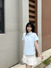 真維斯（Jeanswest）短袖t恤女2025新款學(xué)生黨戶(hù)外運動(dòng)速干體恤夏季防曬polo領(lǐng)上衣HG 微風(fēng)藍(優(yōu)雅結藍胸標) L (165/88A) 曬單實(shí)拍圖