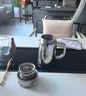 TAIC太可純鈦保溫杯帶手柄辦公室男士家用高檔泡茶杯大容量節(jié)日禮品杯 皓月銀 420ml 曬單實(shí)拍圖