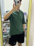 馬登工裝美式復古輕奢男士polo衫夏季短袖重磅寬松學院風翻領半袖t恤 綠色 [山野綠]oversize M 曬單實拍圖