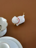 蘇氏陶瓷（SUSHI CERAMICS）羊脂玉瓷茶具配件茶寵描金小貓咪 曬單實(shí)拍圖