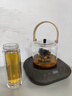 容山堂玻璃煮茶壺蒸茶器燒水壺圍爐煮茶壺煮茶器電陶爐煮茶套裝養生壺 平光蒸煮玻璃壺+小悅黑胡桃茶爐 曬單實(shí)拍圖