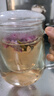 物生物（RELEA）玻璃杯男女士茶水分離辦公泡茶杯雙層耐高溫花茶杯帶把手 常規款 500ml 曬單實(shí)拍圖