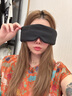 卡恩歐眼罩睡眠遮光睡覺專用重力助眠神器男士緩解疲勞女0壓感透氣冰絲 涼溫兩用【寂靜黑】親膚0壓感 100%強(qiáng)遮光-深睡眼罩 曬單實(shí)拍圖