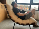 NORHOR北歐表情/荷蘭ASIADES原版/AX脊骨鐵藝布藝休閑躺椅沙發(fā)椅G 米白色 現(xiàn)貨 曬單實(shí)拍圖