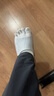 蕉內(nèi)銀皮501S分趾棉襪子男士二指五指運(yùn)動(dòng)透氣網(wǎng)眼7A抗菌防臭短筒3雙 【五趾】碳黑+中灰+白色 3雙 均碼 曬單實(shí)拍圖