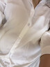 JIOESC睡裙夏季女短袖2025新款性感純欲襯衫裙睡衣寬松大碼可外穿家居服 白色純欲襯衫裙 L 【100-120斤】 曬單實拍圖