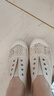 Skechers斯凱奇系列女士一腳蹬休閑鞋蕾絲透氣女鞋 113821OFWT乳白色 37.5 曬單實拍圖