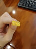周大福 爆閃方糖黃金耳釘(工費(fèi)320)約3.1g F229665 曬單實(shí)拍圖