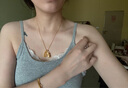 飾金躍黃金項鏈女 足金999貔貅金剛杵點鉆古法金鑲嵌吊墜【韋雪同款】 貔貅金剛杵套鏈金重約16.79克 曬單實拍圖