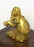 亦伈銅猴子擺件純黃銅猴子家居客廳辦公室生肖猴開運(yùn)吉祥物開業(yè)禮福猴 高18cm財(cái)福金猴 曬單實(shí)拍圖