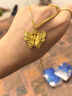 CRD克徠帝黃金吊墜花絲蝴蝶足金999古法空心掛墜女款送節日禮物 8g 單吊墜不含鏈|HK00240A 曬單實(shí)拍圖