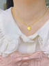 中國黃金（CHINA GOLD）黃金項鏈女士足金可愛貓吊墜本命年七夕情人節(jié)禮物送女友老婆 足金可愛貓吊墜約1.4g*配銀鏈 曬單實拍圖