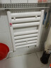 金旗艦暖氣片鋼制家用水暖衛生間帶筐小背簍暖氣片散熱器壁掛式毛巾架 鋼制平板-高 600mm*440mm 白色 曬單實(shí)拍圖