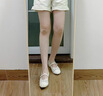 達(dá)芙妮淺口單鞋女2025新款夏季網(wǎng)紗透氣女鞋鏤空瑪麗珍涼鞋 米色  37  曬單實(shí)拍圖