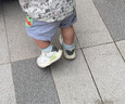 基諾浦 兒童學步鞋 25夏季透氣網(wǎng)面機能鞋 男女童鞋復(fù)古潮流系列GW1721 亮白/淡綠/灰色 21 130mm 適合腳長130-135mm 曬單實拍圖