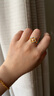潮宏基 花韻黃金珍珠戒指女足金戒圈手飾鑲嵌結(jié)婚三金婚慶禮物 計(jì)價(jià)C 3.6g 活圈口 曬單實(shí)拍圖