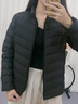 波司登（BOSIDENG）25年新款輕薄羽絨服女短款90絨三防面料【送人首選】輕薄內膽外套 黑色8056-極簡(jiǎn)風(fēng) M 165/88A 體重約110-120斤 曬單實(shí)拍圖