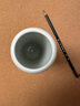 漢墨 仿古釉白瓷筆筒 創(chuàng  )意簡(jiǎn)約收納陶瓷毛筆筆筒 文房四寶禮品筆筒辦公擺件 曬單實(shí)拍圖