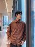 名創(chuàng)優(yōu)品（MINISO）襯衫男春秋款翻領(lǐng)長袖青少年大碼高級(jí)感痞帥寬松垂感休閑工裝外套 【重磅燈芯絨】黑色(純色) L /175(體重120-140斤) 曬單實(shí)拍圖