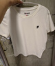 FILA FUSION斐樂(lè)潮牌女子針織短袖衫2025夏季新款時(shí)尚修身干爽T恤 云白色-WT S 160/80A/S 曬單實(shí)拍圖