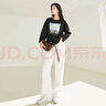 對白【杜鵑同款】新復古回潮水洗牛仔褲女2025年秋季新款白色直筒褲子 法式牛仔白 27 曬單實(shí)拍圖