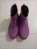 低幫雨鞋女厚底防滑防水鞋子韓版時(shí)尚外穿雨鞋冬季加絨保暖雨靴 紫色 36 曬單實(shí)拍圖