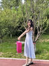 尚都比拉藍色背心裙純棉收腰顯瘦無(wú)袖裙子女夏吊帶裙小個(gè)子連衣裙 淺藍色Q52LD1947 S 曬單實(shí)拍圖