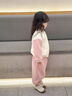 班喜迪女童套裝秋裝2025新款洋氣寶寶棒球服外套嬰兒束腳褲春秋兒童衣服 桃粉色 100 曬單實(shí)拍圖