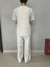 Cebrodz法國 休閑褲男2025年夏季新款男生薄款冰絲垂感男褲寬松直筒褲子 卡其色 L 曬單實拍圖