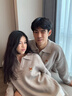 William fox&sons輕柔感厚重粗針毛茸紗線法式寬松復(fù)古小V領(lǐng)刺繡小狐貍針織衫男潮 灰色 XL 180 曬單實(shí)拍圖