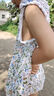優(yōu)奇女童連衣裙夏季薄款女寶寶碎花裙嬰兒夏裝洋氣可愛公主裙夏天裙子 曬單實(shí)拍圖