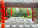 賈恩斯（JAENS）結婚婚房布置燈籠氣球瓦楞紙波浪折紙囍字掛飾新房客廳背景墻裝飾 大紅瓦楞紙拉花1條贈膠【長(cháng)4M】 曬單實(shí)拍圖