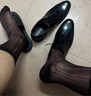 碧透【5雙】男士正裝商務(wù)襪中筒條紋絲襪老式薄款性感錦綸襪子 深藍色 均碼 曬單實(shí)拍圖