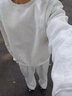 純色圓領(lǐng)衛衣男女加絨加厚韓版潮流寬松情侶男女學(xué)生班服外套 純色圓領(lǐng)衛衣-白色  【清倉特價(jià)】 5XL 【170-190斤】 曬單實(shí)拍圖