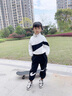 G.DUCKKIDS女童春秋裝套裝2024新款洋氣外套兒童運動服中大童秋冬季加絨衣服 黑色套裝 150cm 曬單實拍圖
