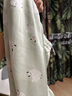 ubras流光出游翻領(lǐng)涼感開襟短袖長褲女睡衣帶杯家居服套裝花環(huán)羊駝綠M 曬單實(shí)拍圖