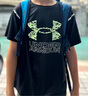 安德瑪（Under Armour）男童春夏季運(yùn)動休閑涼感吸濕速干短袖T恤243120154 黑色 160cm  曬單實(shí)拍圖