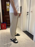 AEMAPE桑蠶絲夏季薄款男士運(yùn)動褲寬松直筒闊腿休閑褲中年爸爸男褲子 杏色 【桑蠶絲-垂順】 輕薄 L 建議體重【130-145】斤 曬單實(shí)拍圖