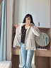 波司登2025新款沖鋒衣鵝絨服女短款三合一防風防水保暖外套B250331302 初雪白/砂巖啡|8F10/7C42|8F1A S 160/84A 體重約100-110斤 曬單實拍圖