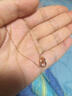 周六福（ZLF）七夕禮物  18K金項鏈女款環(huán)環(huán)相扣系列玫瑰金簡約時尚雙環(huán)鎖骨  0.85g-紅色 曬單實拍圖