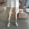 初申夏季休閑短褲女時(shí)尚百搭純棉高腰A字顯瘦短款休閑褲S52N054 曬單實(shí)拍圖