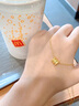 GUIG足金小蠻腰吊墜女款黃金項(xiàng)鏈轉(zhuǎn)運(yùn)珠鎖骨鏈掛吊墜情人節(jié)送女友老婆 足金小蠻腰【贈金色銀鏈】 曬單實(shí)拍圖