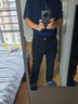 勁霸男裝（K-Boxing）休閑褲純色直筒通勤商務(wù)百搭休閑夏季男褲BQXG2373 黑色 32  曬單實拍圖