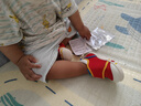 kids.ing【網(wǎng)面透氣學(xué)步鞋】男女寶寶春夏1-3歲嬰兒鞋 紅色 20  曬單實(shí)拍圖