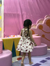 格素凡時(shí)尚童裝2025夏季新款女童復古玫瑰露背連衣裙兒童韓版吊帶背心 大紅花吊帶連衣裙 90 曬單實(shí)拍圖