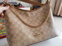 蔻馳女包奢侈品單肩包斜挎包風(fēng)琴包波士頓包流浪包山茶花鏈條包托特包 奶茶色CR149-IMNLJ 曬單實(shí)拍圖