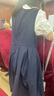 E·LAND KIDS衣戀【博主同款】海鹽少女 夏新品女童泡泡袖假兩件連衣裙 Navy藏青色/59 150 cm 曬單實(shí)拍圖