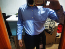 SKARO【雷軍同款】商務(wù)黑色襯衫男士長(zhǎng)袖襯衫修身免燙抗皺莫代爾襯衣 淺藍(lán)SKE1793 40 曬單實(shí)拍圖