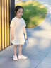 班喜迪女童短袖t恤夏裝2025新款兒童洋氣小童裝寶寶夏季薄款上衣polo衫 米色 110 曬單實拍圖